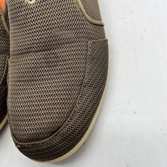 Olukai Shoes Womens 9 Waialua Mesh Brown Drop Heel Slip On Loafers - Picture 5 of 9